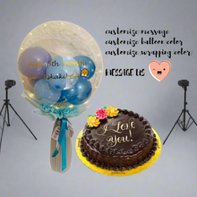 Load image into Gallery viewer, Bubble Balloon + Dedication cake Bundle