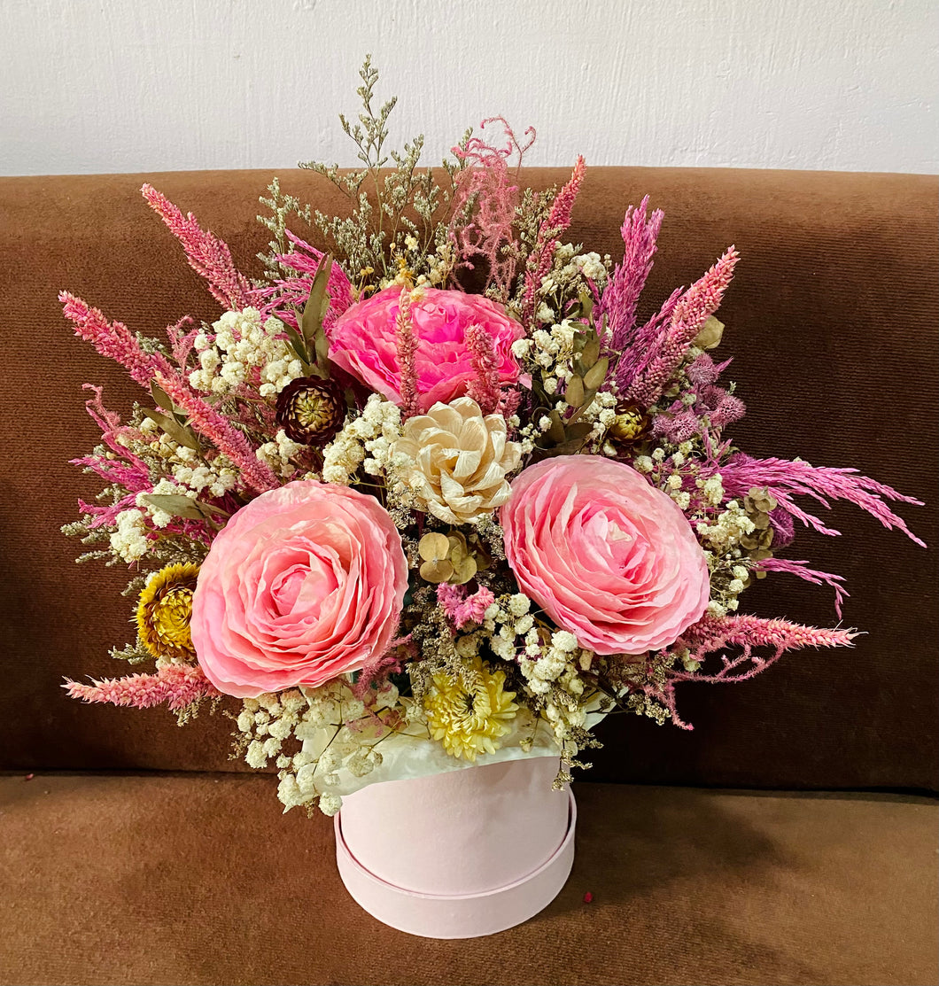 Dried flower in a box