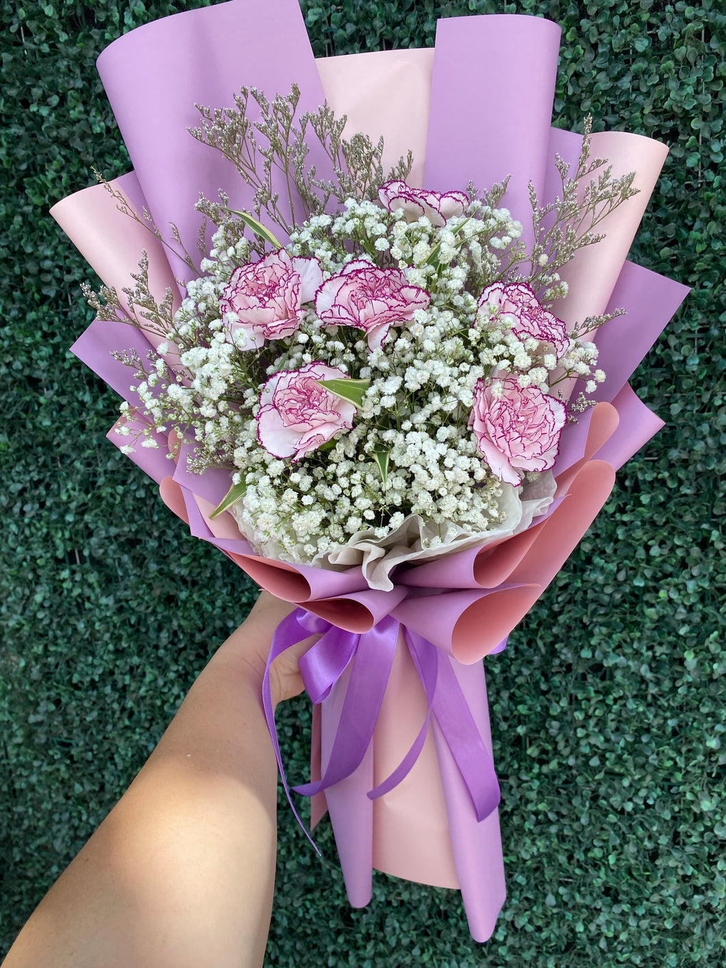 Purple shade carnations