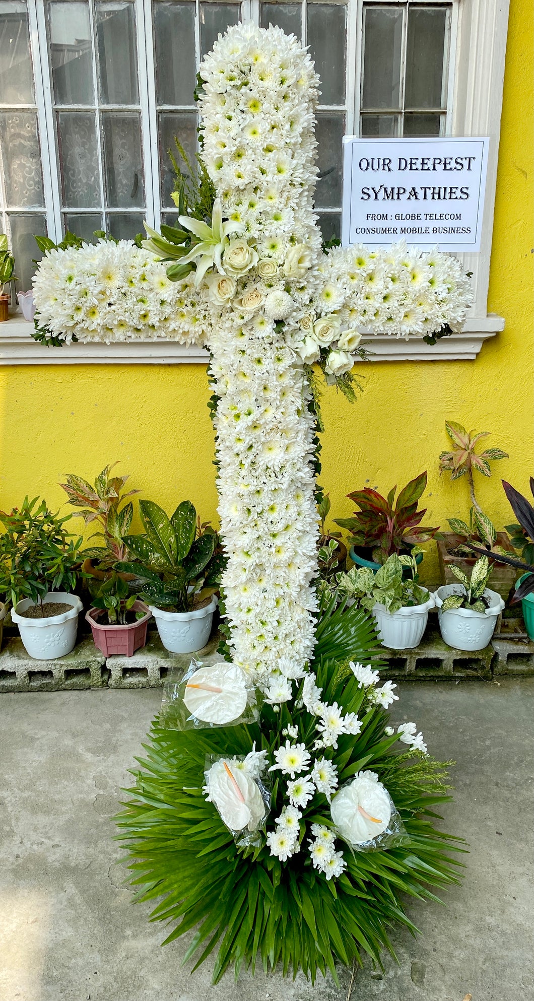 Cross Sympathy Flowers